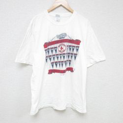 XL★古着 半袖 ビンテージ Tシャツ メンズ 00年代 00s MLB ボストンレッドソックス 大きいサイズ コットン クルーネック 白 ホワイト メジャーリーグ ベースボール 野球 25jul07 中古