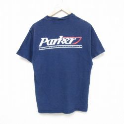 M★古着 ヘインズ Hanes 半袖 ビンテージ Tシャツ メンズ 00年代 00s パーカーボート 胸ポケット付き コットン クルーネック 紺 ネイビー 25jul08 中古