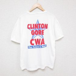 XL★古着 半袖 ビンテージ Tシャツ メンズ 90年代 90s CWA クルーネック USA製 白 ホワイト 25jul08 中古