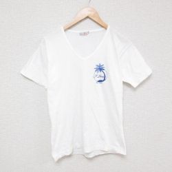 70s 半袖Tシャツ ヤシの木 ホワイト S | 古着