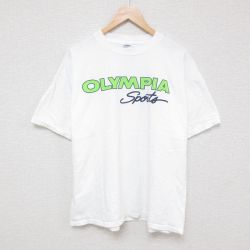 XL★古着 半袖 ビンテージ Tシャツ メンズ 00年代 00s オリンピア コットン クルーネック 白 ホワイト 25jul08 中古