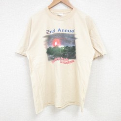00s 半袖Tシャツ マラソン ベージュ L | 古着