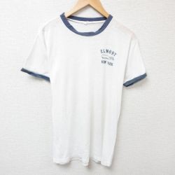 M★古着 半袖 ビンテージ Tシャツ メンズ 80年代 80s ニューヨーク クルーネック 白 ホワイト リンガー 25jul10 中古