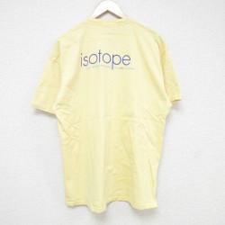 XL★古着 ヘインズ Hanes 半袖 ビンテージ Tシャツ メンズ 00年代 00s isotopeコットン クルーネック 黄 イエロー 25jul10 中古
