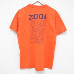 M★古着 ヘインズ Hanes 半袖 ビンテージ Tシャツ メンズ 00年代 00s 名簿 クルーネック オレンジ 25jul11 中古