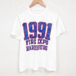 XL★古着 半袖 ビンテージ Tシャツ メンズ 90年代 90s 1991 クルーネック 白 ホワイト 25jul12 中古