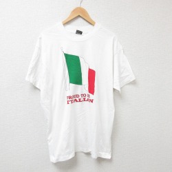 XL★古着 フルーツオブザルーム 半袖 ビンテージ Tシャツ メンズ 90年代 90s イタリアン クルーネック USA製 白 ホワイト 25jul14 中古