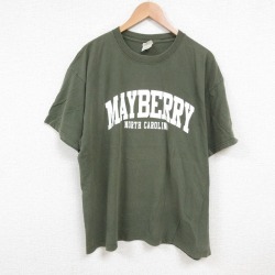 XL★古着 半袖 ビンテージ Tシャツ メンズ 00年代 00s ノースカロライナ 大きいサイズ コットン クルーネック 薄緑 グリーン 25jul16 中古