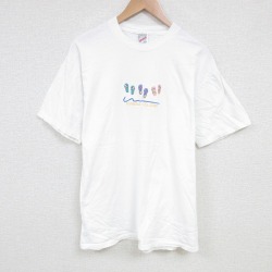 ジャージーズ 90s 半袖Tシャツ サンダル刺繍 ホワイト L | 古着