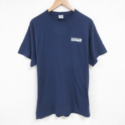 L★古着 半袖 ビンテージ Tシャツ メンズ 00年代 00s CYNCON クルーネック 紺 ネイビー 25jul16 中古