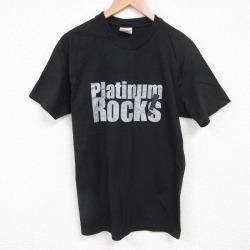 M★古着 ヘインズ Hanes 半袖 ビンテージ Tシャツ メンズ 00年代 00s ロックス コットン クルーネック 黒 ブラック 25jul16 中古