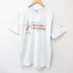 【20%OFF】L★古着 フルーツオブザルーム 半袖 ビンテージ Tシャツ メンズ 00年代 00s サマーフェスト コットン クルーネック 薄グレー 霜降り 25jul15 中古