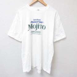 XL★古着 半袖 ビンテージ Tシャツ メンズ 00年代 00s Mojito コットン クルーネック 白 ホワイト 25jul16 中古