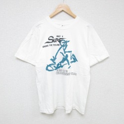L★古着 フルーツオブザルーム 半袖 ビンテージ Tシャツ メンズ 90年代 90s サーフクラブ コットン クルーネック USA製 白 ホワイト 25jul23 中古
