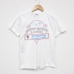 【50%OFF】S★古着 ヘインズ Hanes 半袖 ビンテージ Tシャツ メンズ 80年代 80s ミシガン コットン クルーネック USA製 白 ホワイト 25jul23 中古