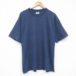 XL★古着 半袖 ビンテージ Tシャツ メンズ 00年代 00s ロイヤル コットン クルーネック 紺 ネイビー 25jul23 中古