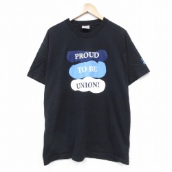 【20%OFF】XL★古着 半袖 ビンテージ Tシャツ メンズ 00年代 00s PROUD コットン クルーネック USA製 黒 ブラック 25aug25 中古