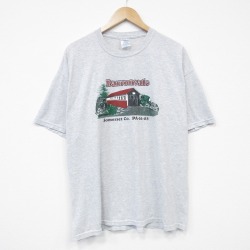 XL★古着 ジャージーズ 半袖 ビンテージ Tシャツ メンズ 00年代 00s 橋 クルーネック 薄グレー 霜降り 25aug25 中古