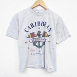 L★古着 半袖 ビンテージ Tシャツ メンズ 00年代 00s カーニバルクルーズ コットン クルーネック グレー 霜降り 25aug07 中古