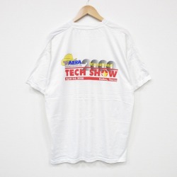 XL★古着 半袖 ビンテージ Tシャツ メンズ 00年代 00s TECH クルーネック 白 ホワイト 25aug07 中古