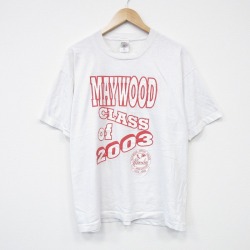XL★古着 フルーツオブザルーム 半袖 ビンテージ Tシャツ メンズ 00年代 00s MAYWOOD クルーネック 白 ホワイト 25aug07 中古