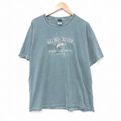 00s 半袖Tシャツ 刺繍 サーモン XL | 古着