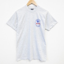 【50%OFF】M★古着 フルーツオブザルーム 半袖 ビンテージ Tシャツ メンズ 90年代 90s ボーダーパトロール クルーネック USA製 薄グレー 霜降り 25aug07 中古