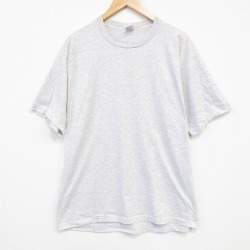 XL★古着 ジャージーズ 半袖 ビンテージ Tシャツ メンズ 90年代 90s 無地 クルーネック USA製 薄グレー 霜降り 25aug07 中古