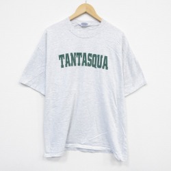 【50%OFF】XL★古着 ヘインズ Hanes 半袖 ビンテージ Tシャツ メンズ 00年代 00s TANTASQUA 大きいサイズ コットン クルーネック 薄グレー 霜降り 25aug08 中古
