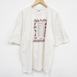 XL★古着 半袖 ビンテージ Tシャツ メンズ 00年代 00s ケニア 大きいサイズ コットン クルーネック 生成り 25aug08 中古