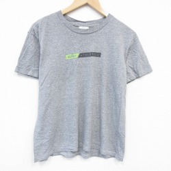 M★古着 ナイキ NIKE 半袖 ビンテージ Tシャツ メンズ 90年代 90s ワンポイントロゴ クルーネック USA製 グレー 霜降り 【spe】 25aug08 中古