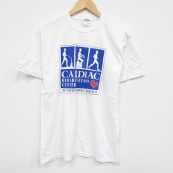 M★古着 半袖 ビンテージ Tシャツ メンズ 00年代 00s ホスピタル コットン クルーネック 白 ホワイト 25aug08 中古