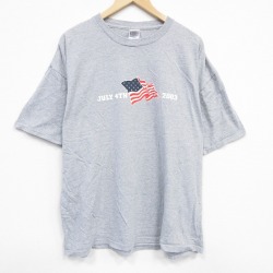 00s 半袖Tシャツ 星条旗 グレー XL | 古着