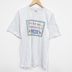 【50%OFF】L★古着 半袖 ビンテージ Tシャツ メンズ 00年代 00s SWEDE クルーネック 薄グレー 霜降り 25aug09 中古