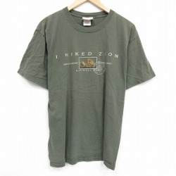 【50%OFF】00s 半袖Tシャツ HIKED グリーン L | 古着