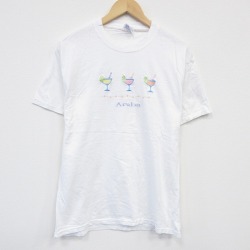 ヘインズ 00s 半袖Tシャツ カクテル刺繍 ホワイト M | 古着