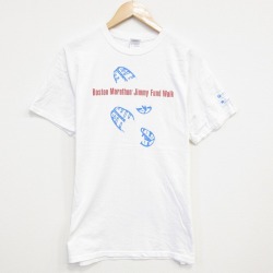 M★古着 半袖 ビンテージ Tシャツ メンズ 00年代 00s ボストンマラソン コットン クルーネック 白 ホワイト 25aug09 中古