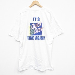 XL★古着 半袖 ビンテージ Tシャツ メンズ 00年代 00s クイック 大きいサイズ コットン クルーネック 白 ホワイト 25aug12 中古