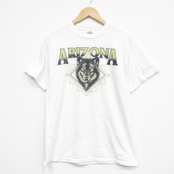 M★古着 半袖 ビンテージ Tシャツ メンズ 00年代 00s アリゾナ コットン クルーネック 白 ホワイト 25aug12 中古