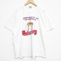 XL★古着 ヘインズ Hanes 半袖 ビンテージ Tシャツ メンズ 00年代 00s オールスターズ 大きいサイズ コットン クルーネック 白 ホワイト 25aug12 中古