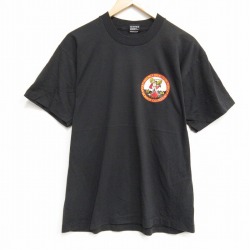 L★古着 フルーツオブザルーム 半袖 ビンテージ Tシャツ メンズ 90年代 90s MONROE クルーネック USA製 黒 ブラック 25aug12 中古