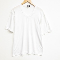 L★古着 半袖 ビンテージ Tシャツ メンズ 90年代 90s 無地 コットン Vネック USA製 白 ホワイト 25aug12 中古