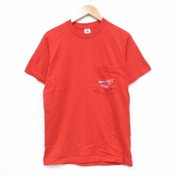 【50%OFF】フルーツオブザルーム 90s 半袖Tシャツ 飛行機 レッド M | 古着
