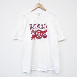 XL★古着 半袖 ビンテージ Tシャツ メンズ 00年代 00s LIBRA 大きいサイズ コットン クルーネック 白 ホワイト 25aug12 中古
