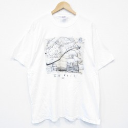 XL★古着 ヘインズ Hanes 半袖 ビンテージ Tシャツ メンズ 00年代 00s 船 大きいサイズ コットン クルーネック 白 ホワイト 25aug13 中古