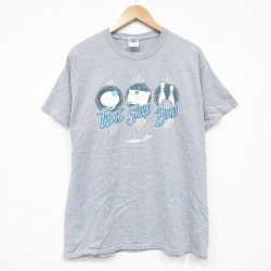 L★古着 半袖 ビンテージ Tシャツ メンズ 00年代 00s ボウリング クルーネック グレー 霜降り 25aug13 中古