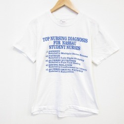 【50%OFF】M★古着 ヘインズ Hanes 半袖 ビンテージ Tシャツ メンズ 90年代 90s メッセージ クルーネック USA製 白 ホワイト 25aug18 中古