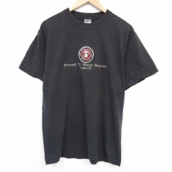 L★古着 半袖 ビンテージ Tシャツ メンズ 00年代 00s Proud 刺繍 コットン クルーネック 黒 ブラック 25aug28 中古