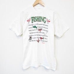 XL★古着 半袖 ビンテージ Tシャツ メンズ 00年代 00s フィッシング クルーネック 白 ホワイト 25aug26 中古