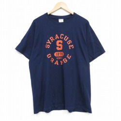 シラキュース 00s 半袖Tシャツ ネイビー XL | 古着